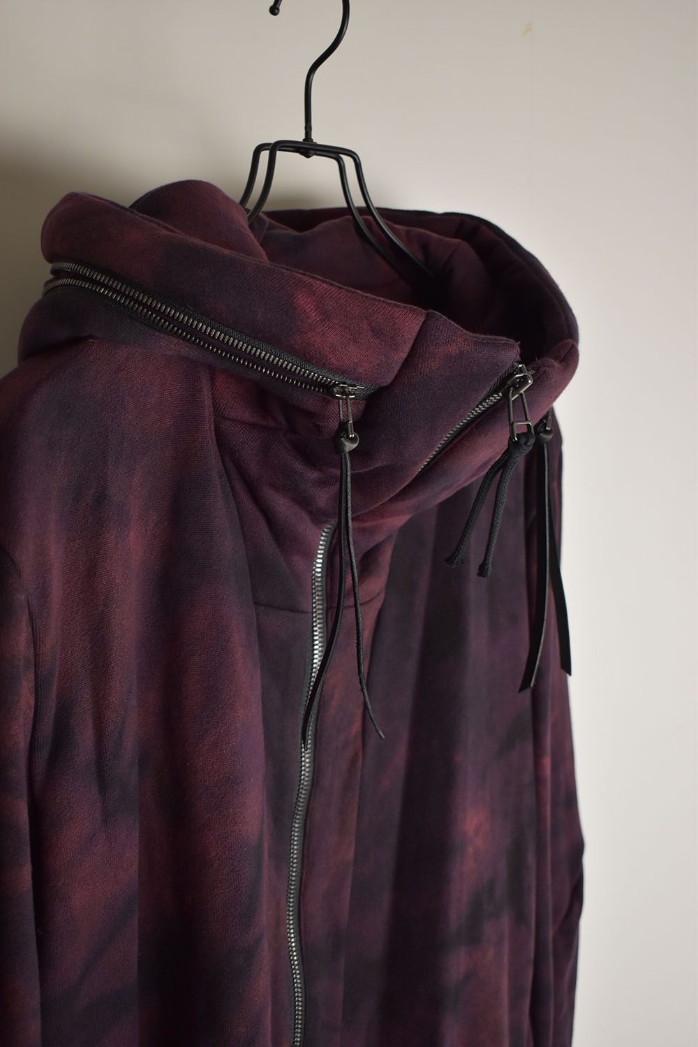 Non Ply Yarn Lined Hooded Jacket"Red" /  無撚糸裏毛フーデッドジャケット"レッド"