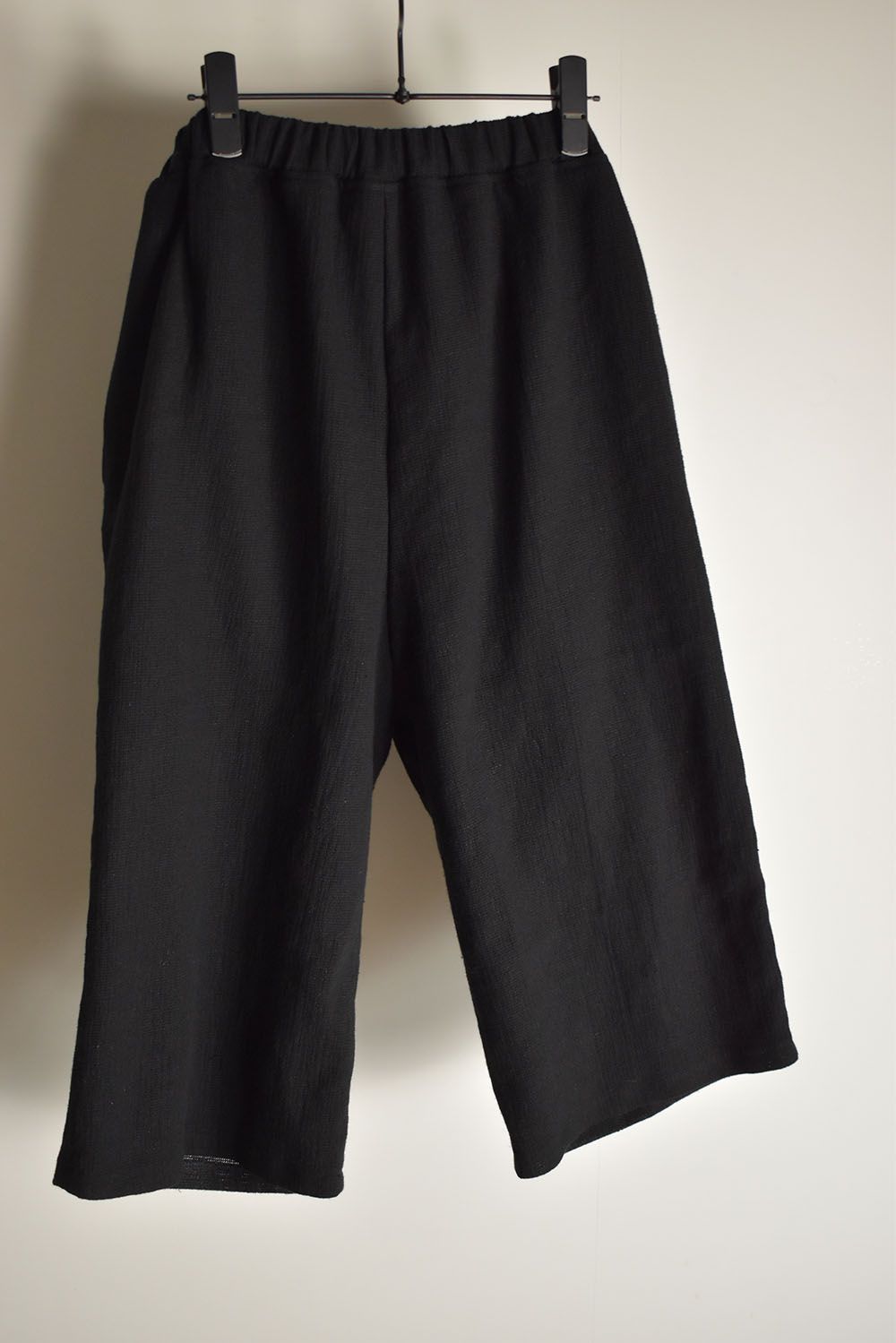 Linen Cotton Easy Wide Pants"Black" / リネンコットンイージーワイドパンツ"ブラック"