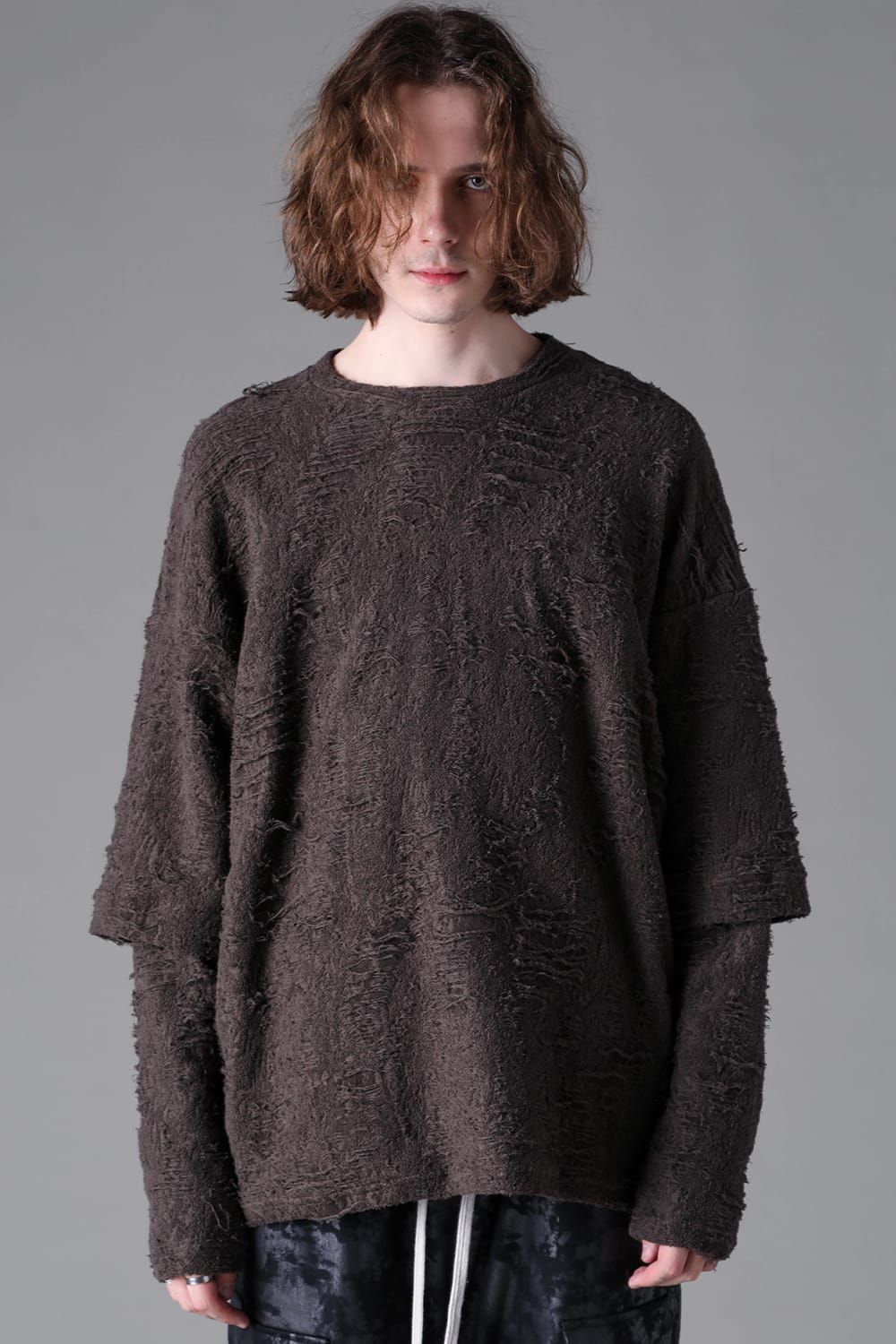 《2026AW先行予約》Layerd Long Sleeve"Black / Khaki" / レイヤードロングスリーブ"ブラック/カーキ"