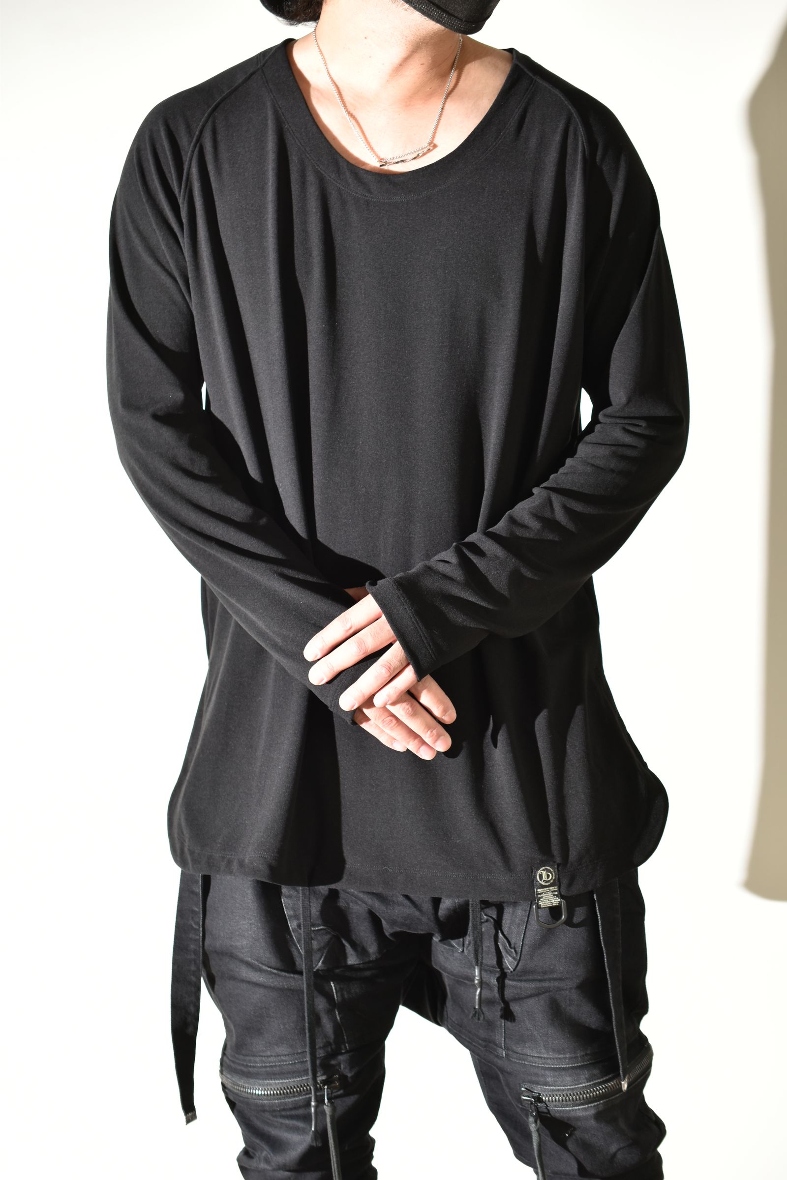 Loose Neck Premier Long Sleeve Tee"Black" /  ルーズネックプレミアロングスリーブTee"ブラック"