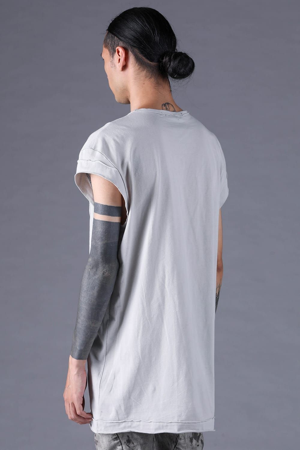 《2027SS先行予約分》30/- Cotton Cap Sleeves T-Shirt "Black / Grey / Charcoal" / 30/-天竺キャップスリーブTシャツ "ブラック / グレー /チャコール"