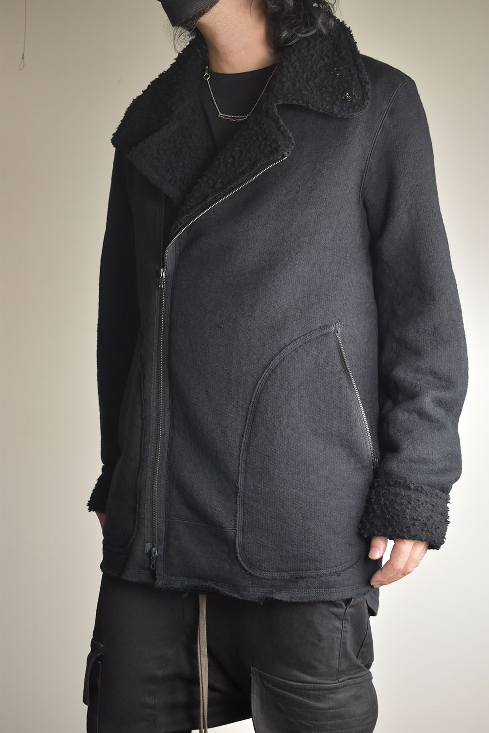 Dread Boa Zip Up Jacket"Black" / ドレッドボアジップアップジャケット"ブラック"