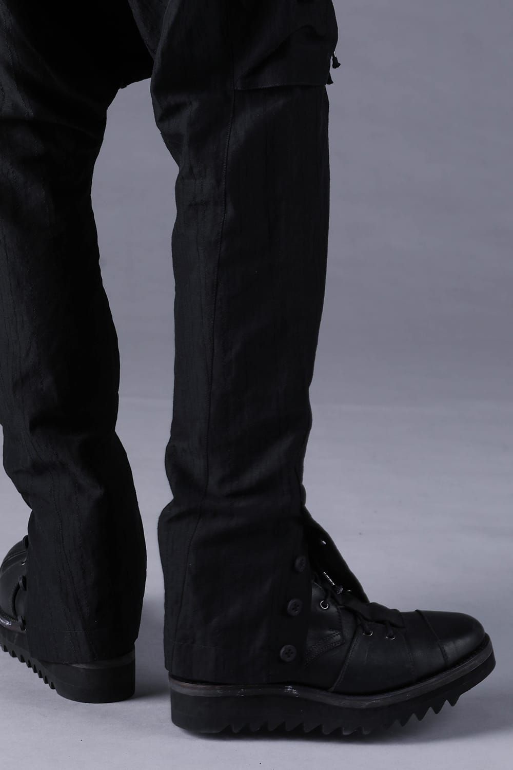 《2027SS先行予約分》Scar Stripe Jacquard Slim Sarrouel Cargo Pants"Black" / スカーストライプジャガードスリムサルエルカーゴパンツ"ブラック"
