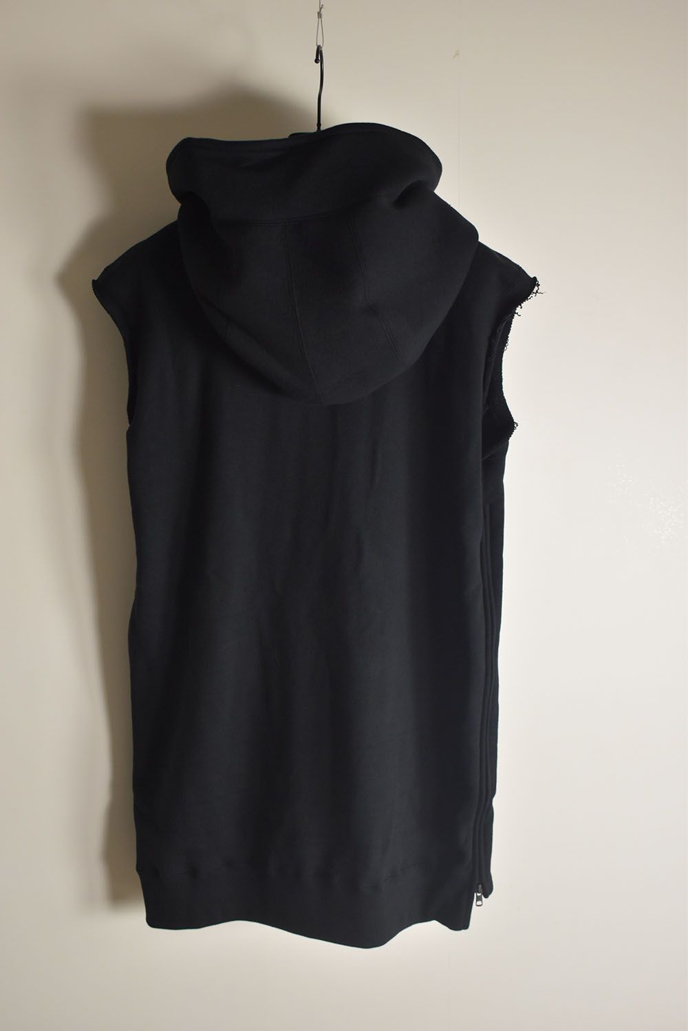 Over Sized Sleeve Less Hoodei"Black" /オーバーサイズスリーブレスフーディ"ブラック"