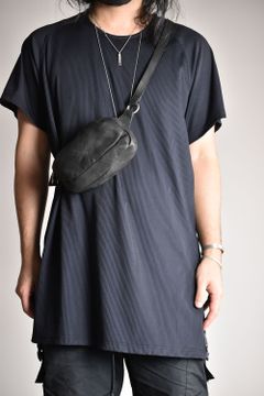 Double Shoulder Garment Dyed Shoulder Pouch"Black"/ダブルショルダーガーメントダイショルダーポーチ"ブラック"