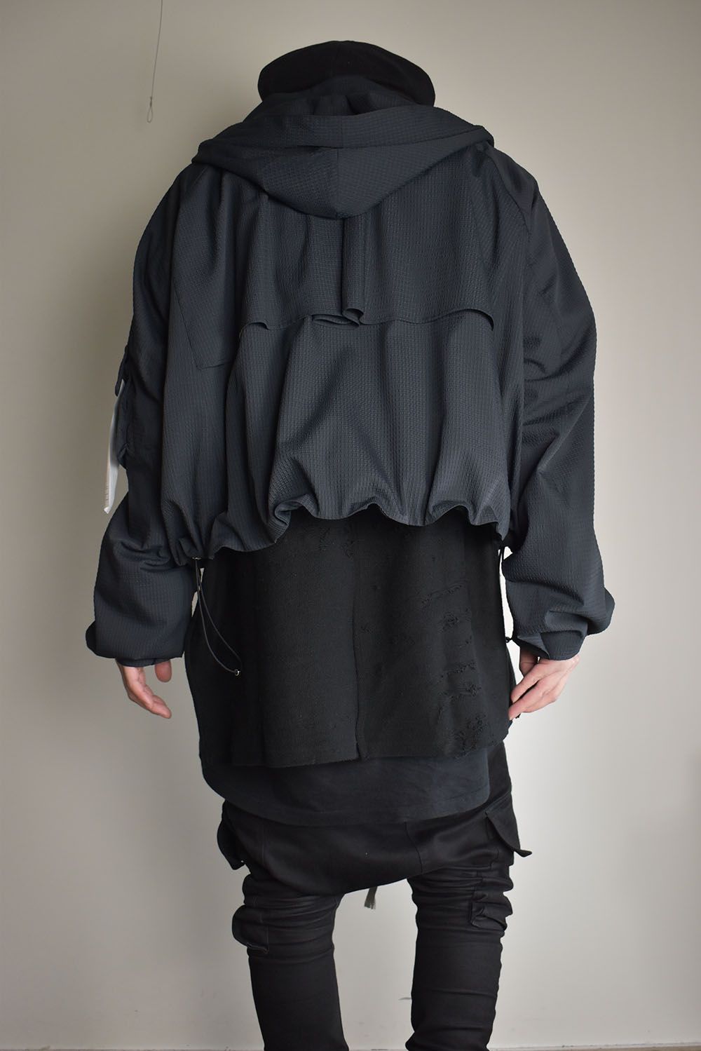 Cropped Hood Blouson"Black" / クロップドフードブルゾン"ブラック"