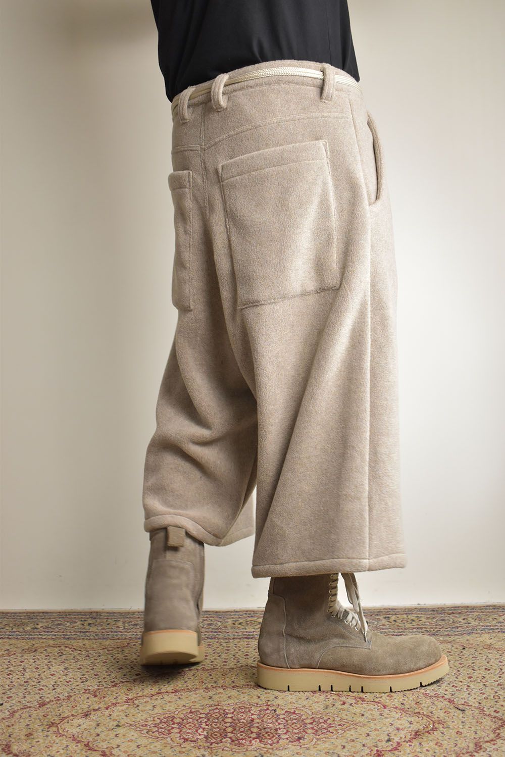 Fleece Over Cropped Pants"Beige"/フリースオーバークロップドパンツ"ベージュ"