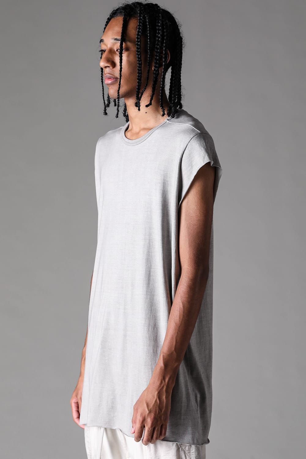 《2027SS先行予約》Sumi Dyed Lightweight French Terry Tank Top "L.Grey" / 墨染ミニ裏毛タンクトップ"ライトグレー"