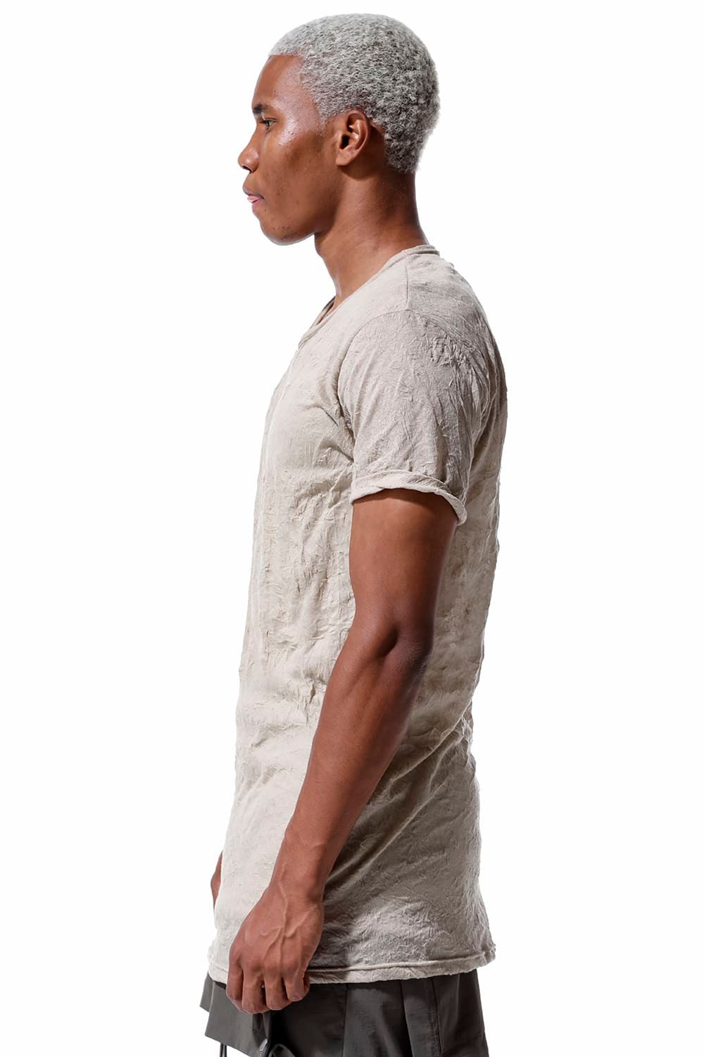 《2026SS先行予約》Gauze Washer Crew Neck Tee "Black/White/Ivory/Beige/Grey"/ガーゼワッシャークルーネックTee"ブラック/ホワイト/アイボリー/ベージュ/グレー"