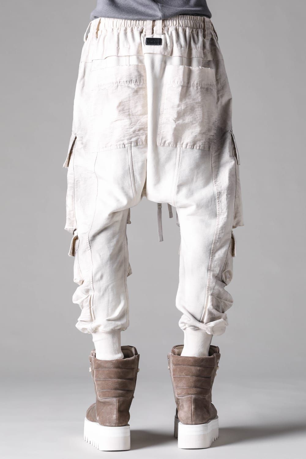 《2027SS先行予約》Vintage Cargo Sarrouel Easy Pants "Black × Brown / Grey × L.Grey / Ivory" / ヴィンテージカーゴサルエルイージー"パンツ"ブラック×ブラウン / グレー×ライトグレー / アイボリー"