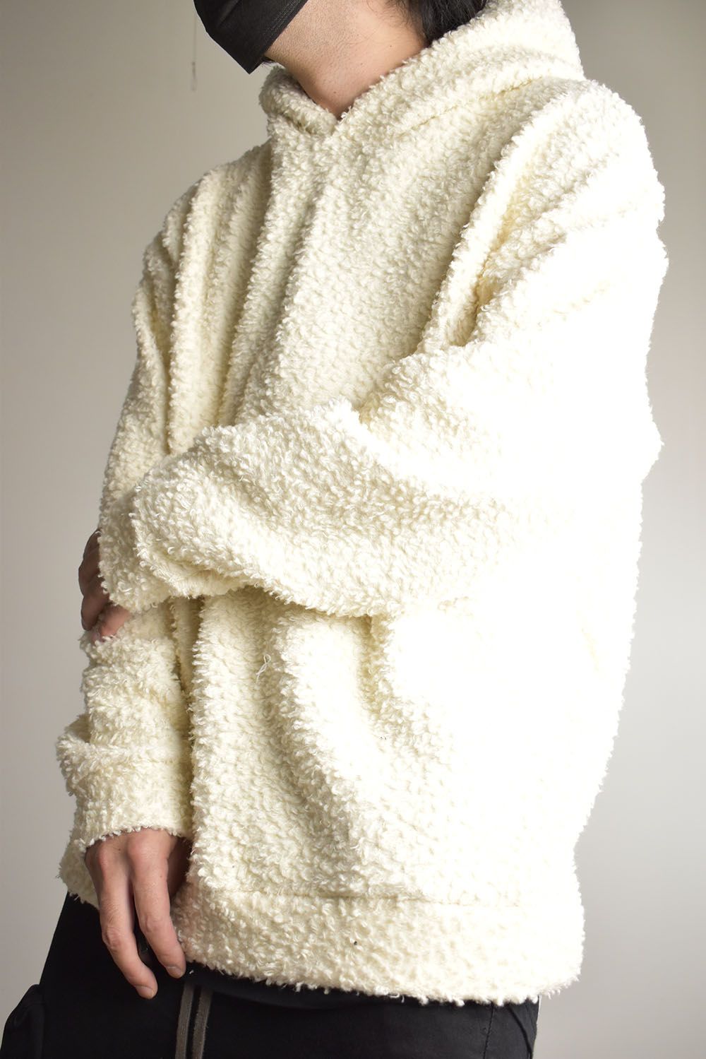 Wool Cotton Boa Hoodie Pullover"White" /  ウールコットンボアフーディプルオーバー"ホワイト"