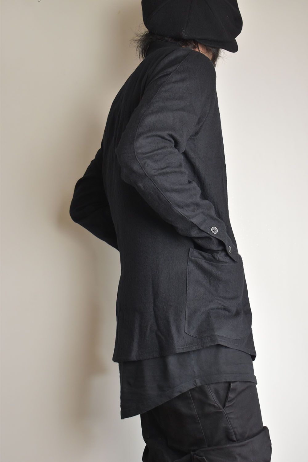 Stand Collar Shirts"Lamp Black"/スタンドカラーシャツ"ランプブラック"