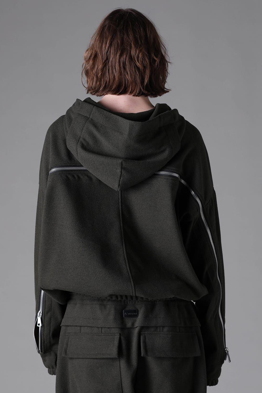 《2026AW先行予約》Knit Jersey Zip Hoodie Blouson"Black / Khaki" / ニットジャージージップフーディブルゾン"ブラック / カーキ"
