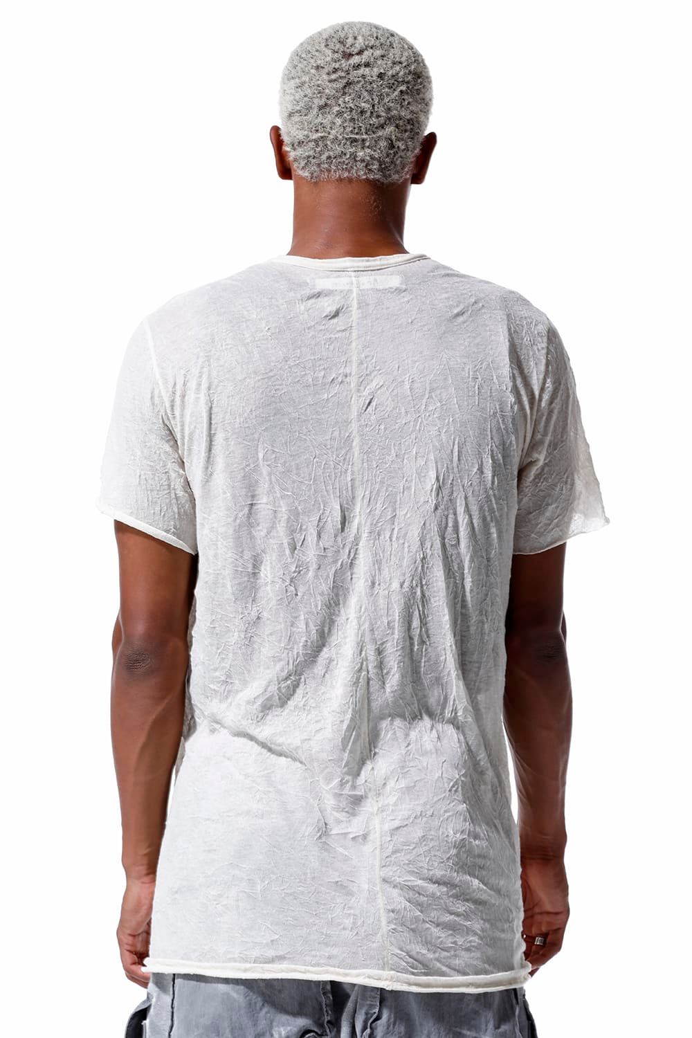《2026SS先行予約》Gauze Washer Crew Neck Tee "Black/White/Ivory/Beige/Grey"/ガーゼワッシャークルーネックTee"ブラック/ホワイト/アイボリー/ベージュ/グレー"