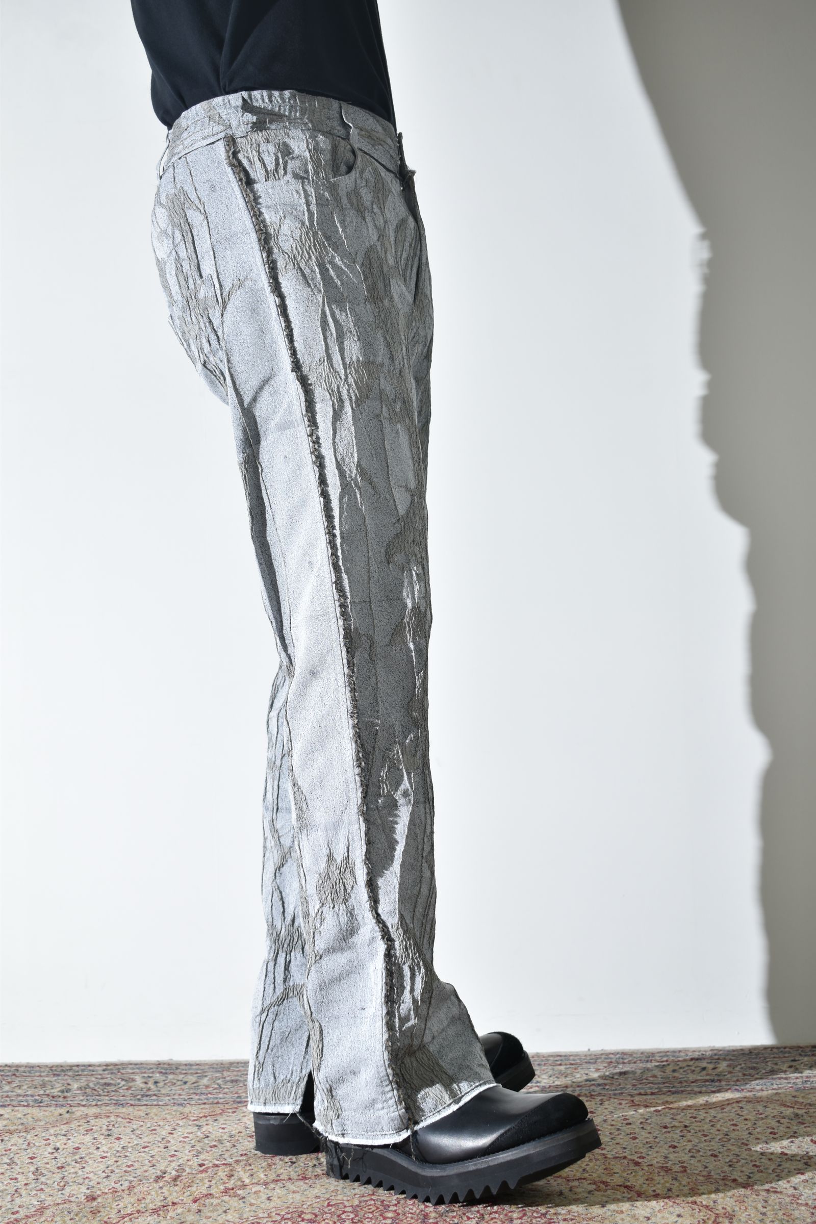 Semi Flared Pants "Ivy×Concrete" / セミフレアパンツ"アイボリー×コンクリート"