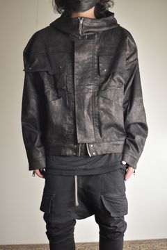 Metal Steam Camouflage Hooded Blouson"Black × Brown" / メタルスチームカモフラージュ フーデッドブルゾン"ブラック×ブラウン"