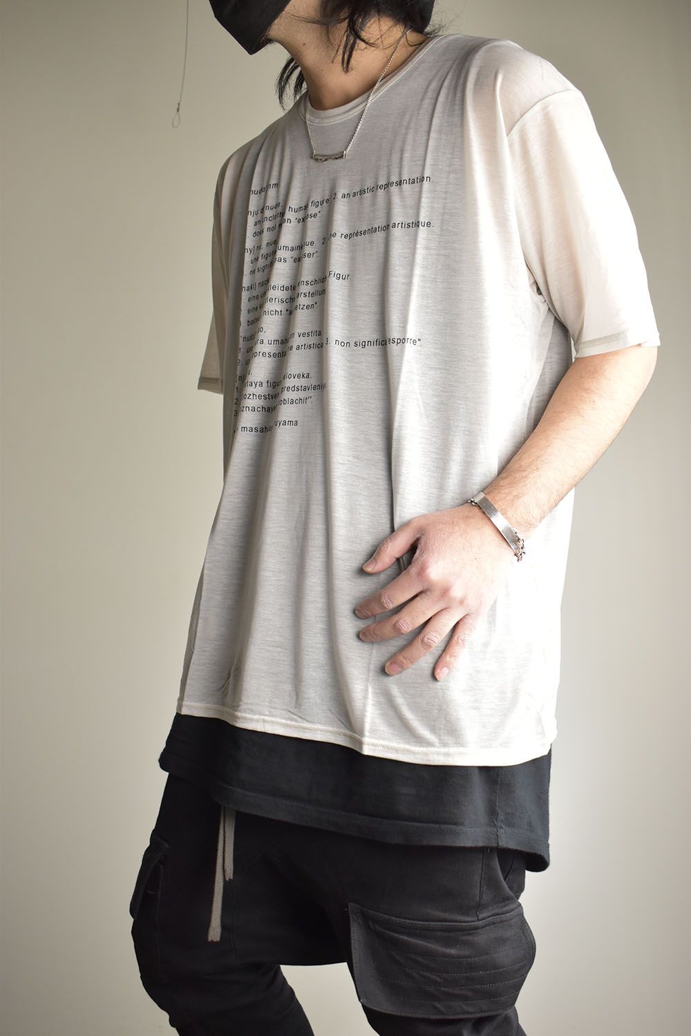 Over Sized Print Short Sleeve Tee"Grey"/オーバーサイズドプリントショートスリーブTee"グレー"