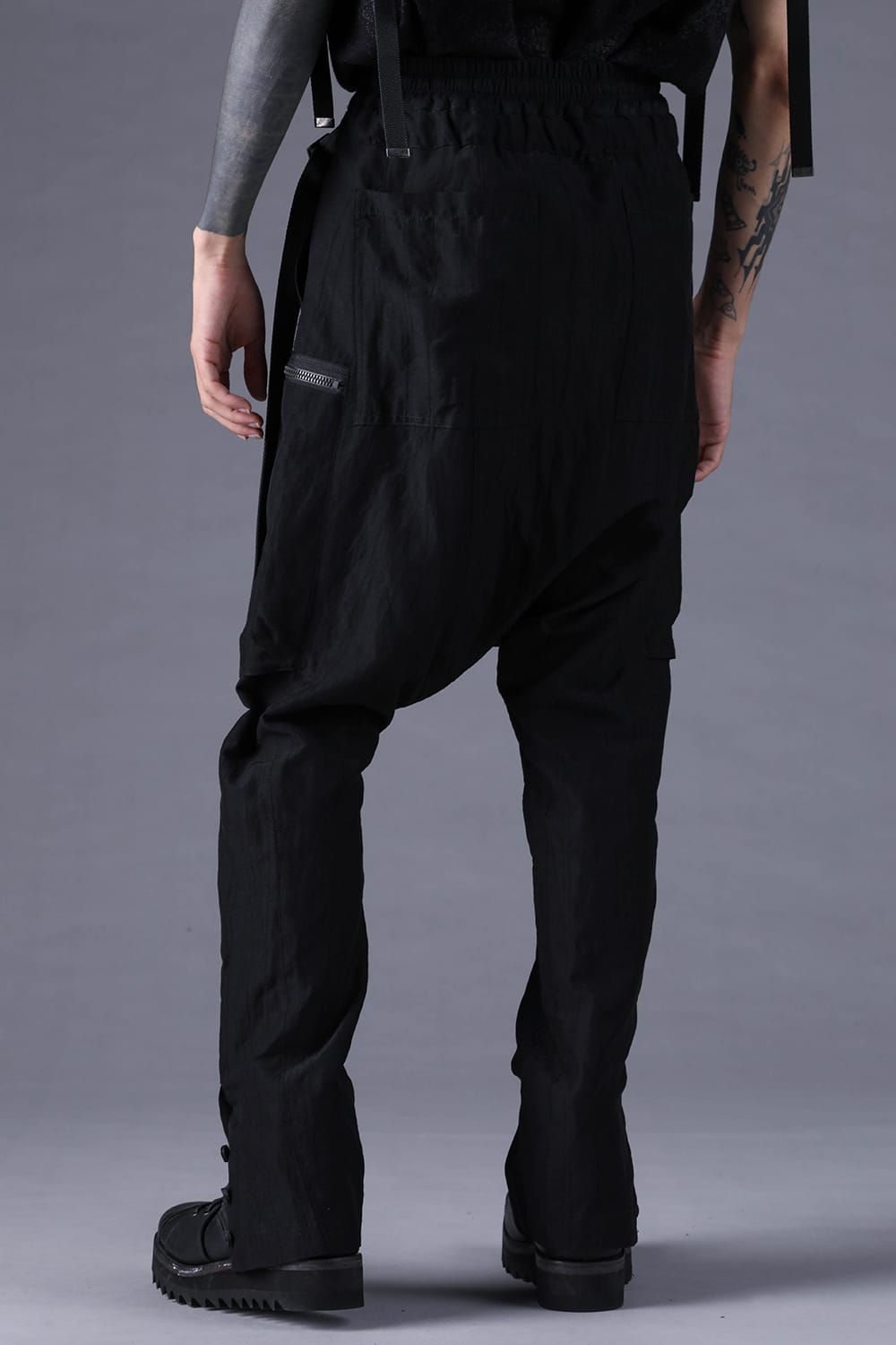 《2027SS先行予約分》Scar Stripe Jacquard Slim Sarrouel Cargo Pants"Black" / スカーストライプジャガードスリムサルエルカーゴパンツ"ブラック"