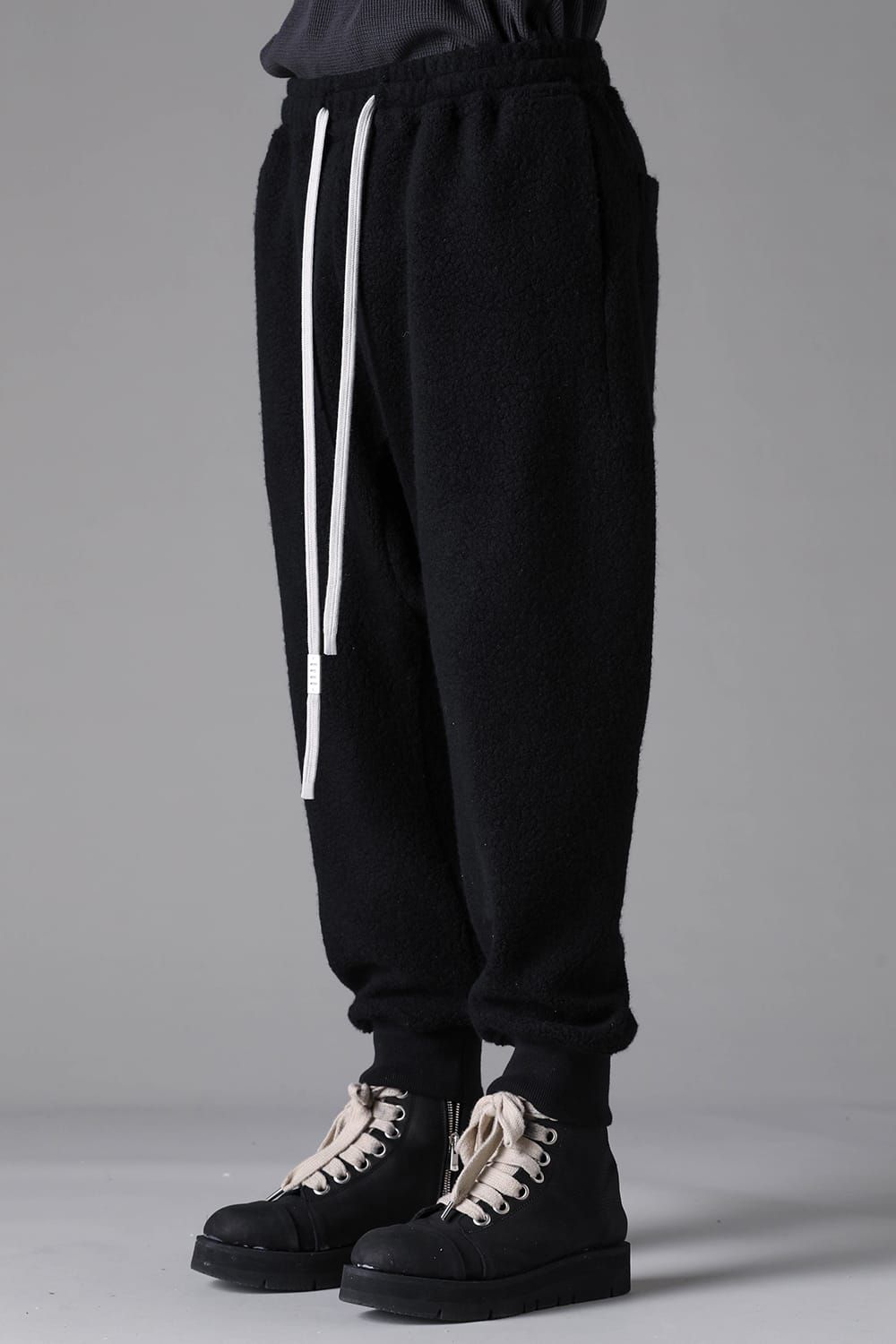 《2026AW先行予約》Sheep Pile Knit Sarrouel Easy Pants"Black / Khaki" / シープパイルニットサルエルイージーパンツ"ブラック/カーキ"