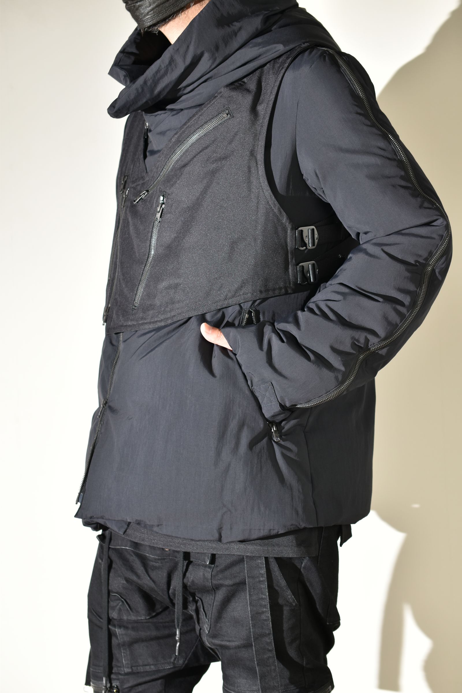 Multi Zip Down Parka Jacket (with Vest)"Black" / マルチジップダウンパーカージャケット(ベスト付き)"ブラック"