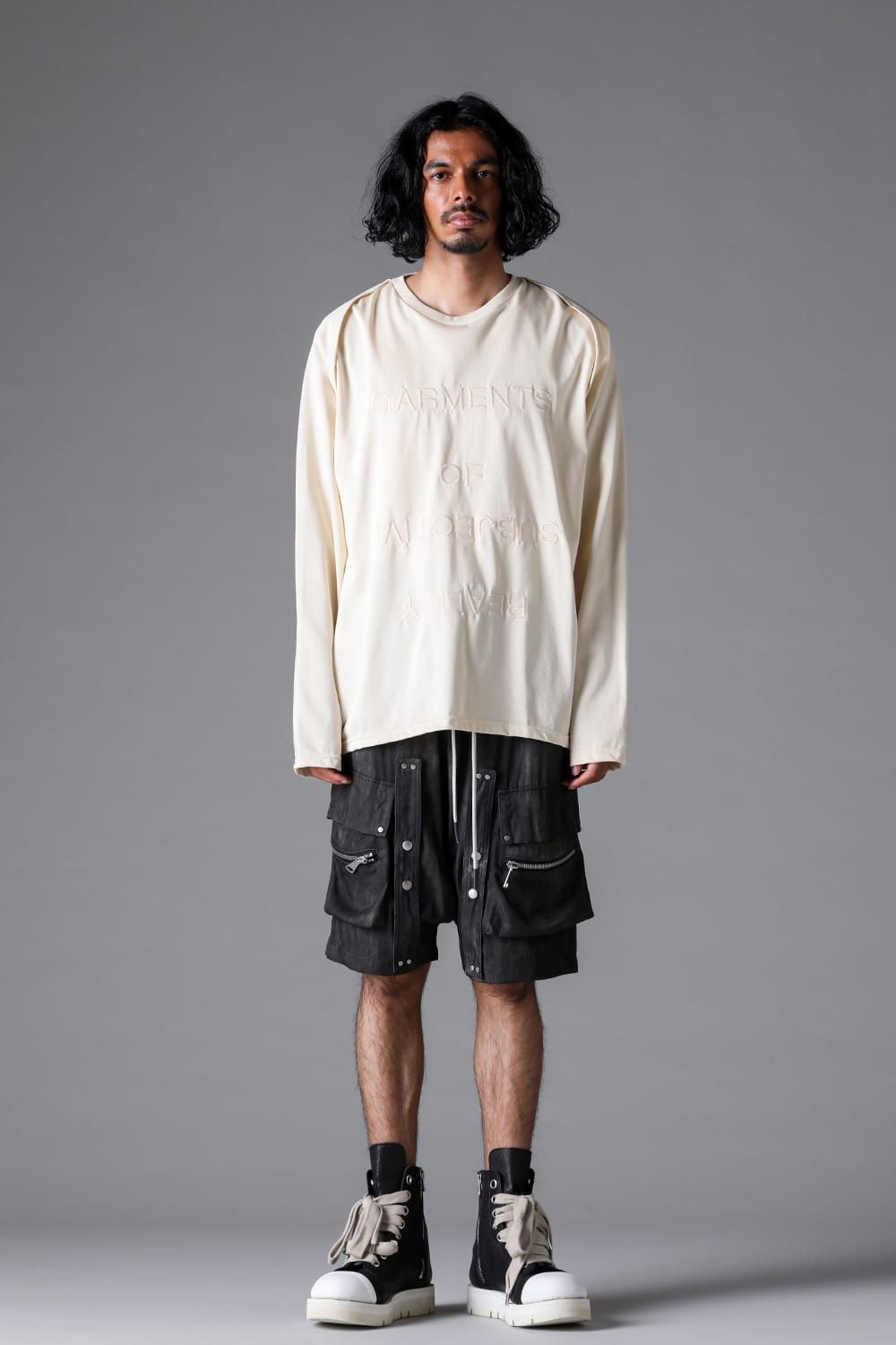 《2026SS先行予約》Cargo Shorts"Black / Uneven D.Grey / Uneven Grey" / カーゴショーツ"ブラック/アンイーブンダークグレー/アンイーブングレー"