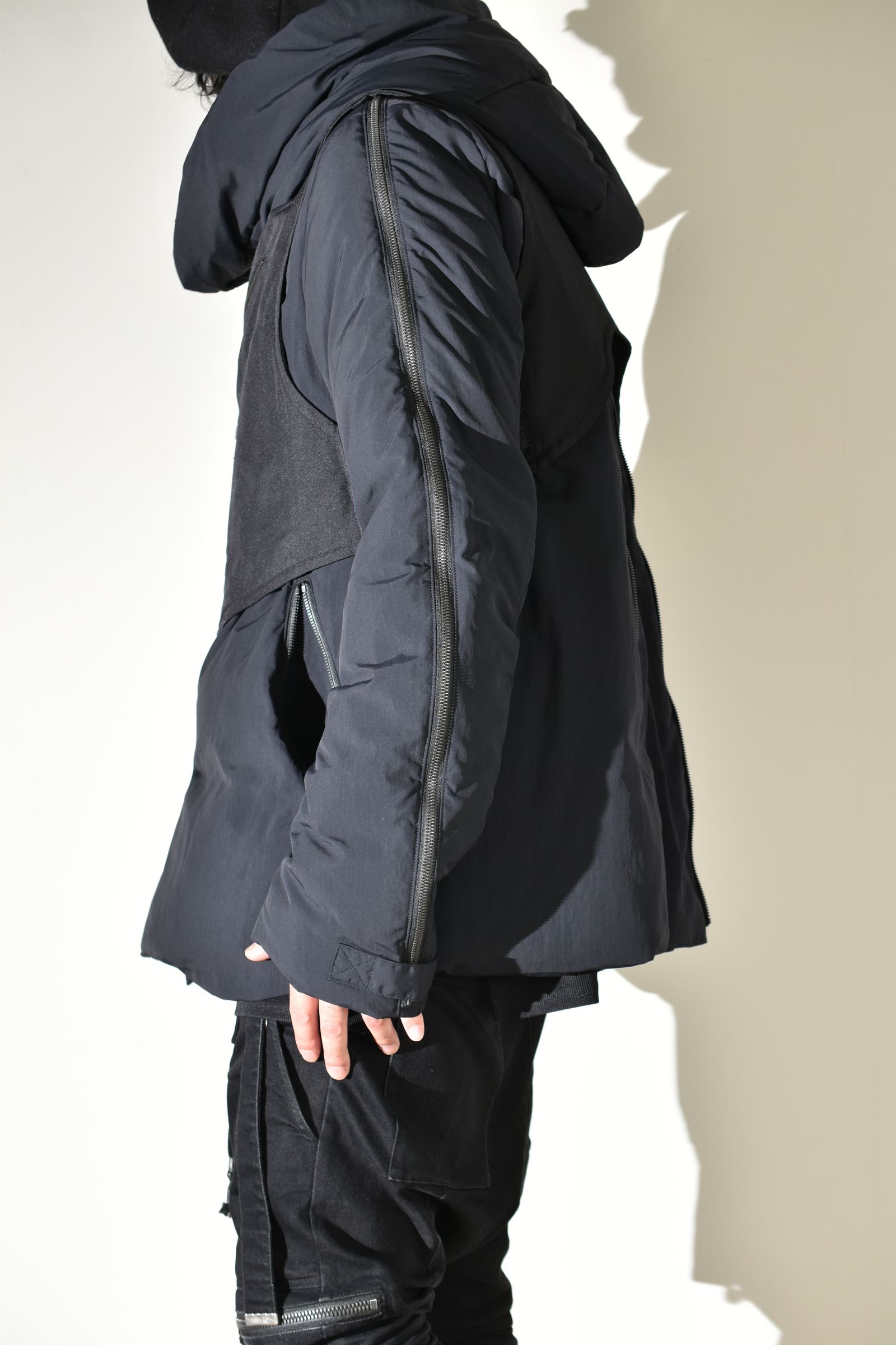 Multi Zip Down Parka Jacket (with Vest)"Black" / マルチジップダウンパーカージャケット(ベスト付き)"ブラック"