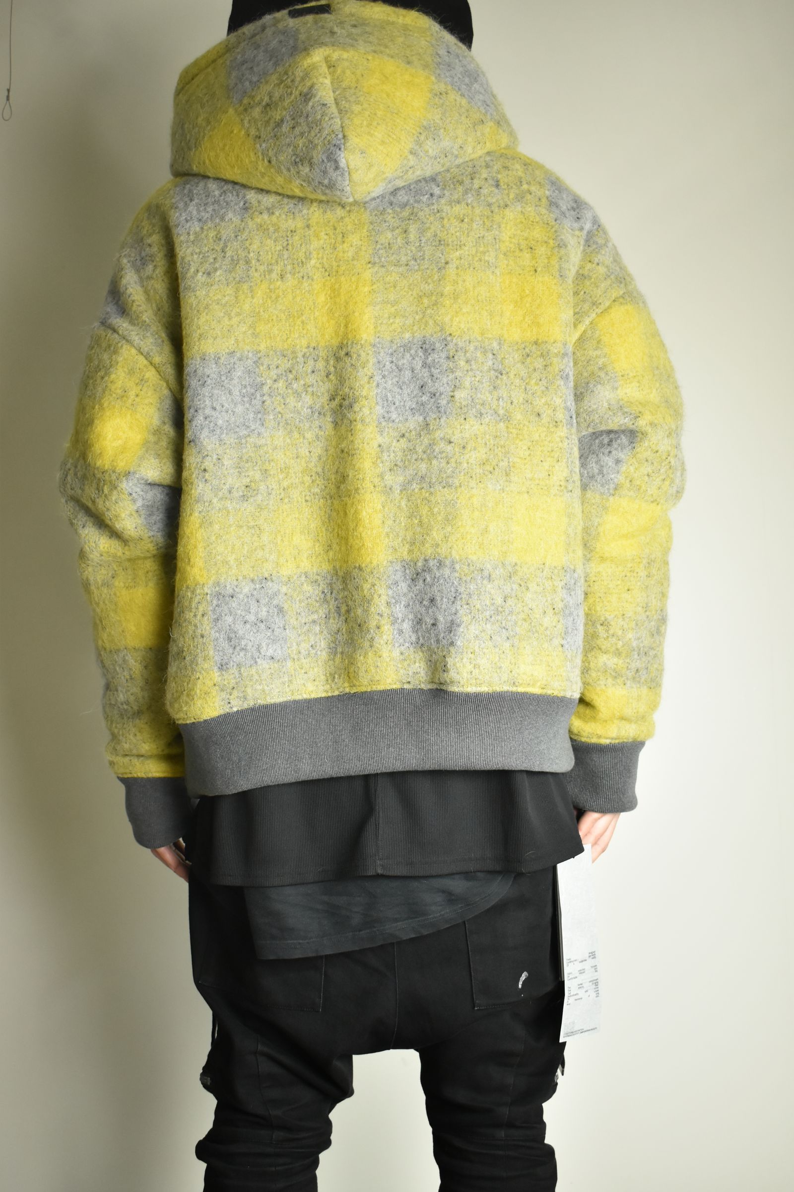 《2026AW先行予約》Plaid Padded Hoodie"Yellow" / プレイドパデッドフーディ"イエロー"