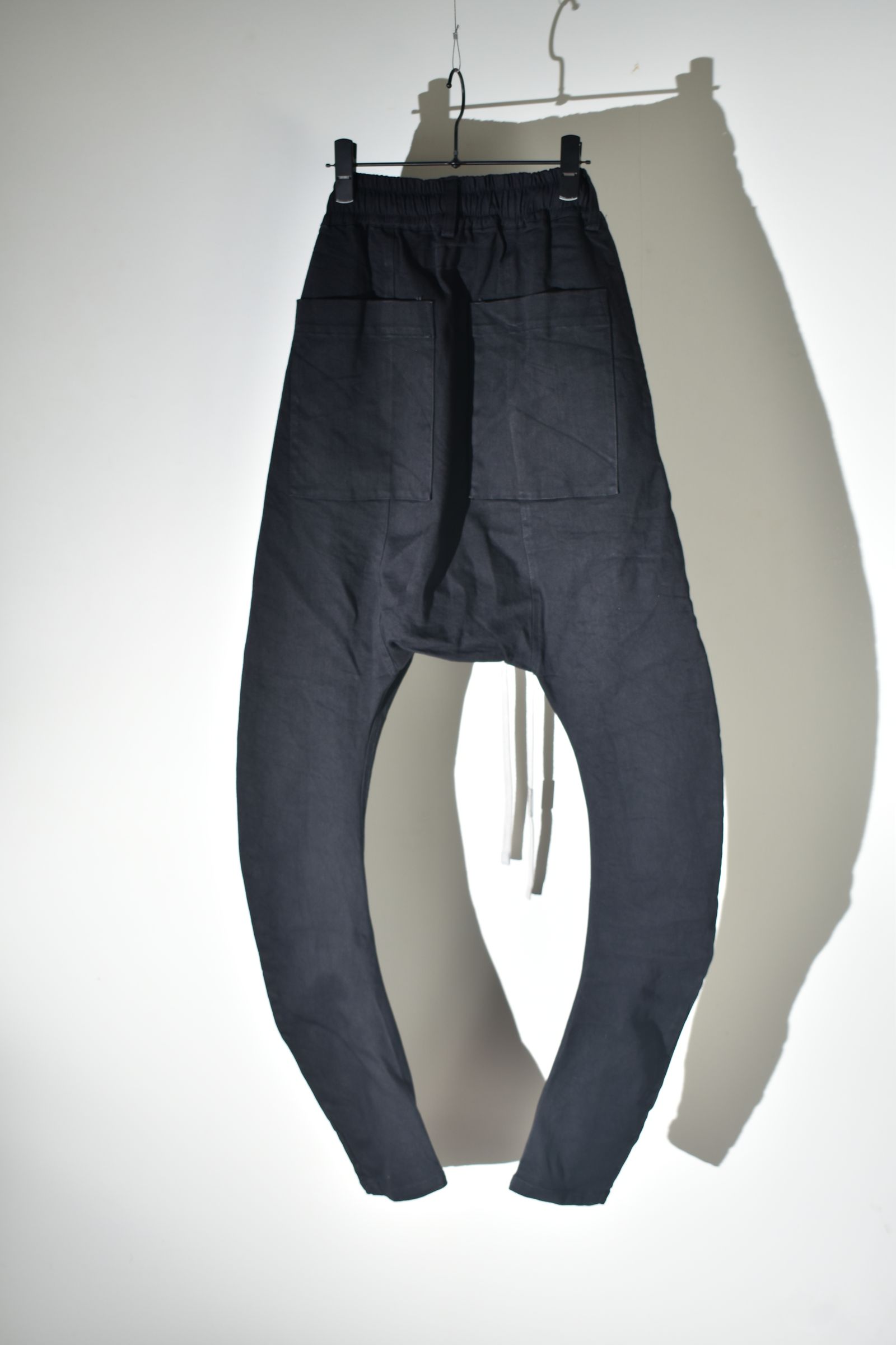 《2027SS先行予約》Stretch denim Sarouel skinny"Black" / ストレッチデニムサルエルスキニー"ブラック"