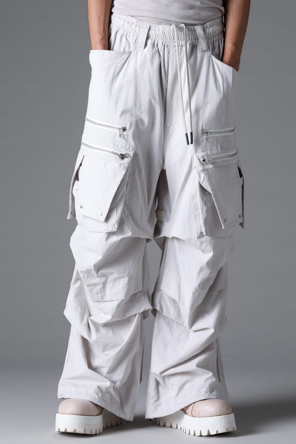 《2026SS先行予約》Cargo Tuck Wide Pants"Black / White /Stone" / カーゴタックワイドパンツ"ブラック/ホワイト/ストーン"