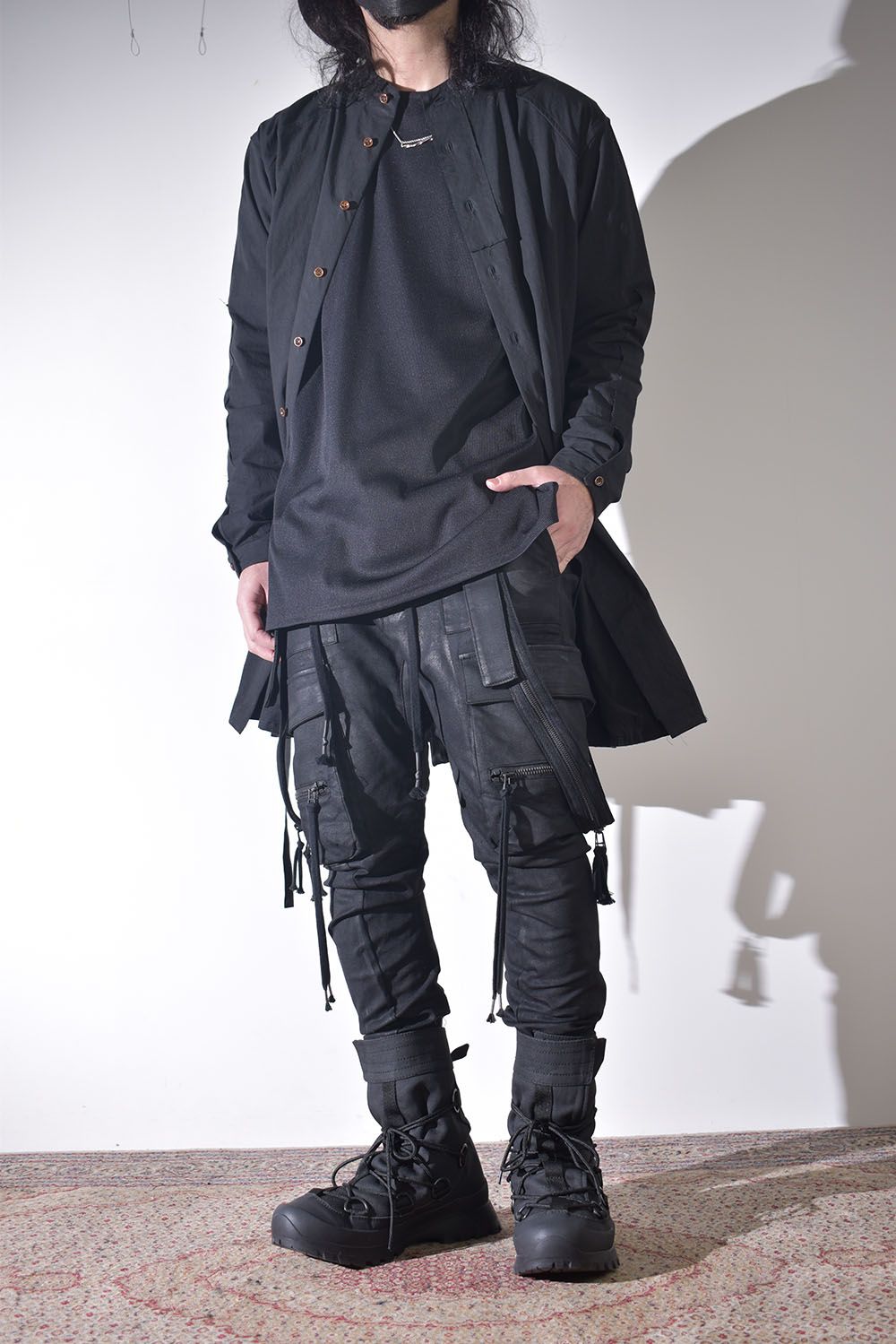 冬のニットジャケットスタイル