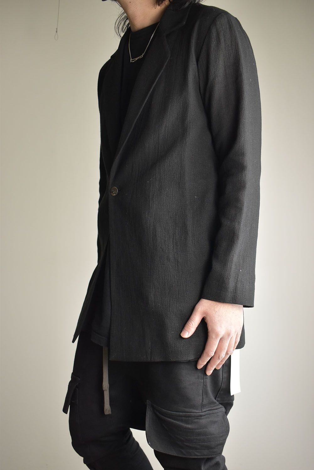 Linen Cotton Jacket"Black" / リネンコットンジャケット"ブラック"