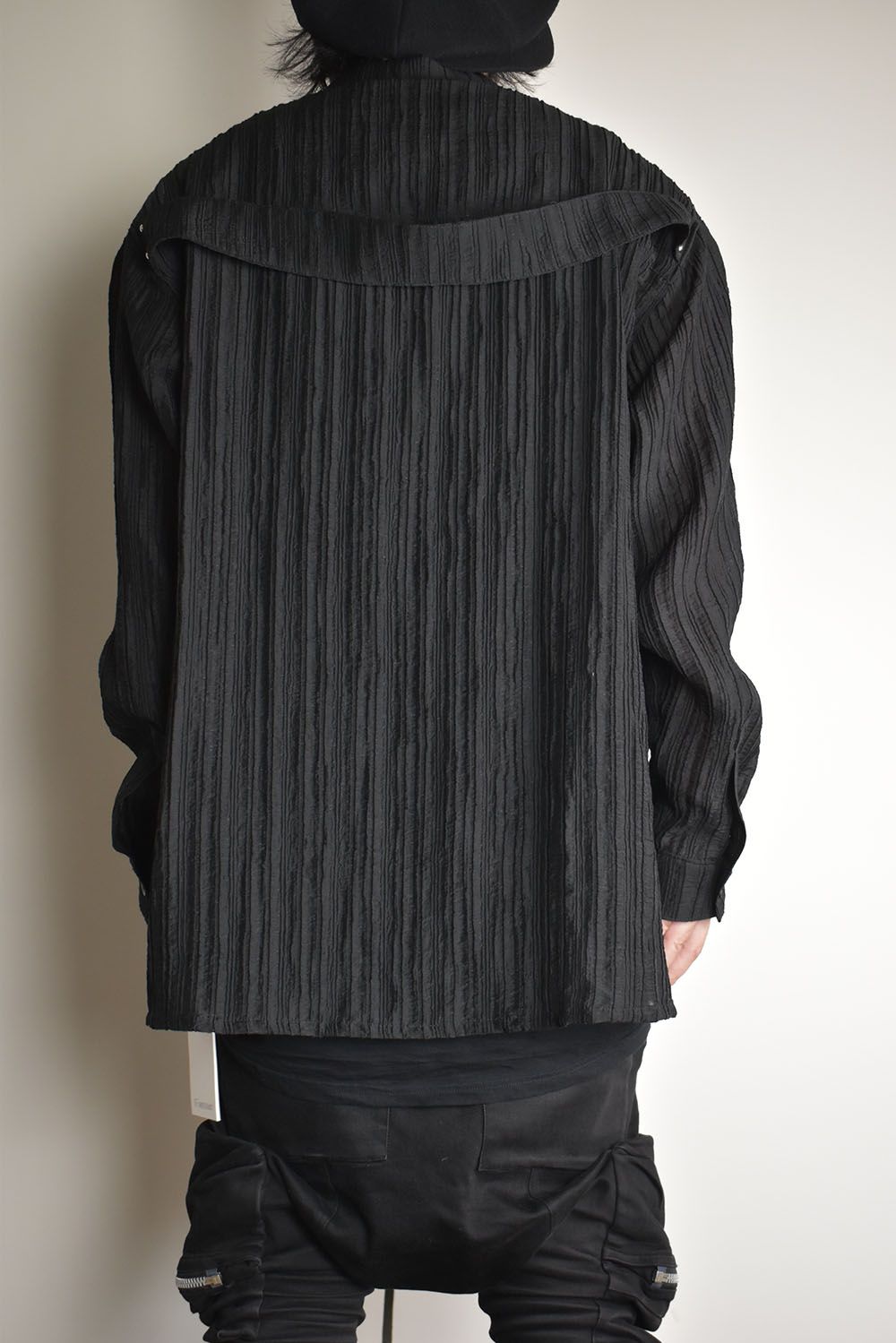 Sheer Yoryu Shirts"Black"/シアーシャツ"ブラック"