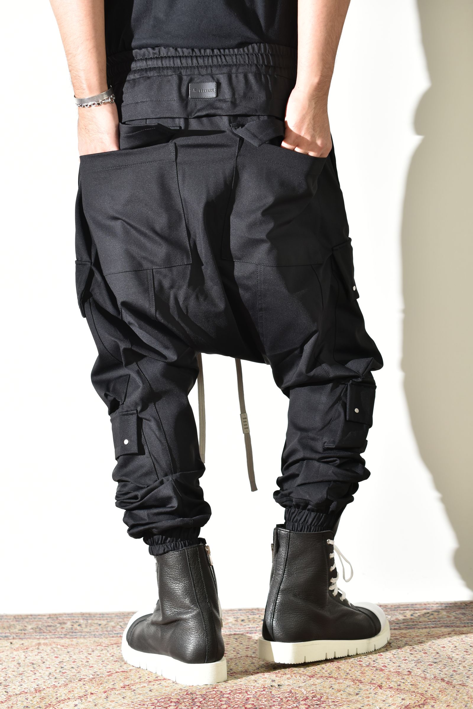 Technical Nylon Military Sarrouel Easy Pants"Black" / テクニカルナイロンミリタリーサルエルイージーパンツ"ブラック"