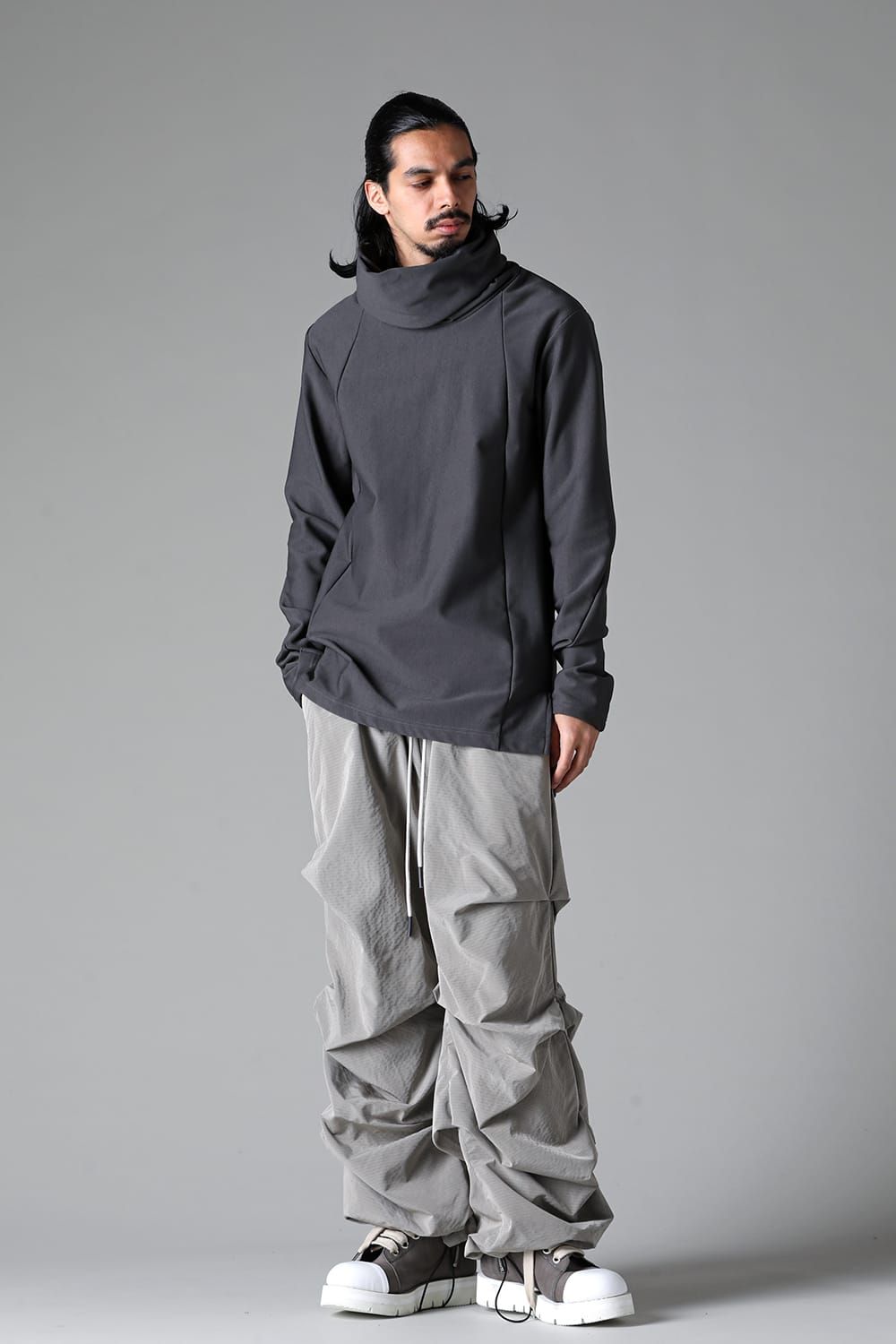 《2025AW先行予約》Thermal High Neck Top"Black / Grey"/サーマルハイネックトップ"ブラック/グレー"