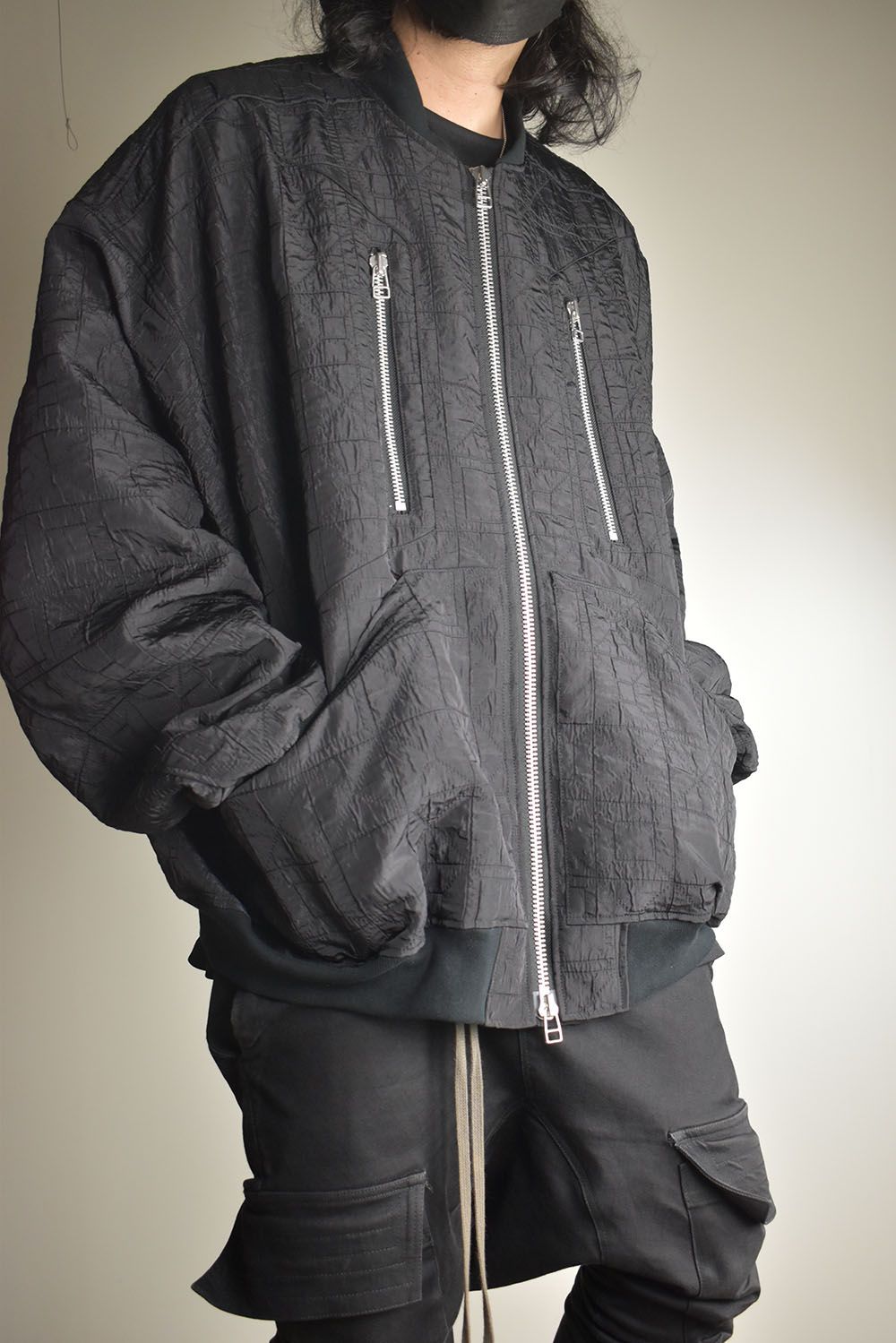 Geometry Jumbo MA-1 Blouson"Black" / ジオメトリージャンボMA-1ブルゾン"ブラック"