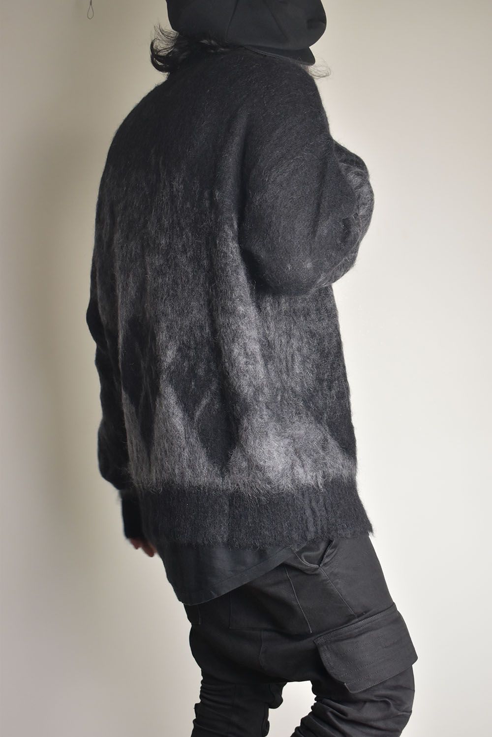 Mohair Alpaca Knit Pullover"Black Grap" / モヘアアルパカニットプルオーバー"ブラックグレープ"