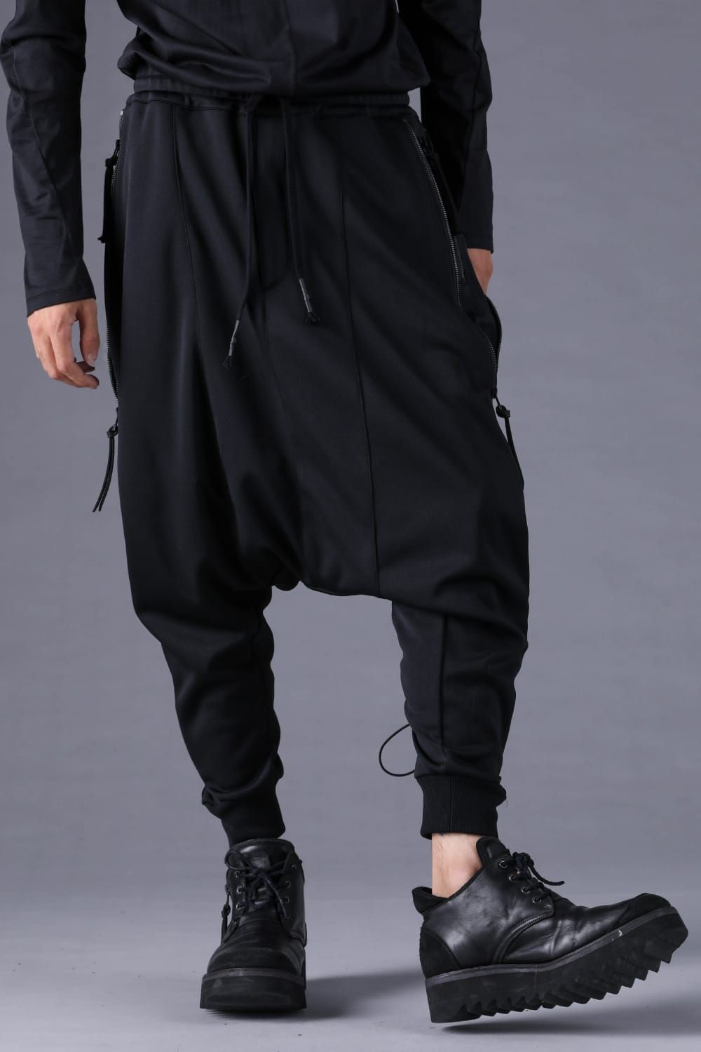 《2027SS先行予約分》Zip-Line Track Sarrouel Pants"Black" / ジップライン トラックサルエルパンツ"ブラック"