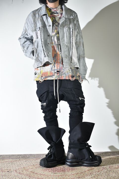 サルエルスキニーも合うサックブーツ