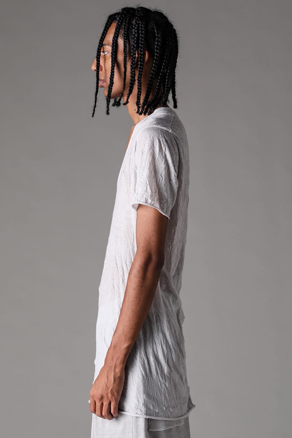 《2027SS先行予約》Washed Guize V-Neck Tee"Black / White /L.Grey /Grey" / ウォッシュドガーゼVネックTee"ブラック / ホワイト /ライトグレー /グレー"