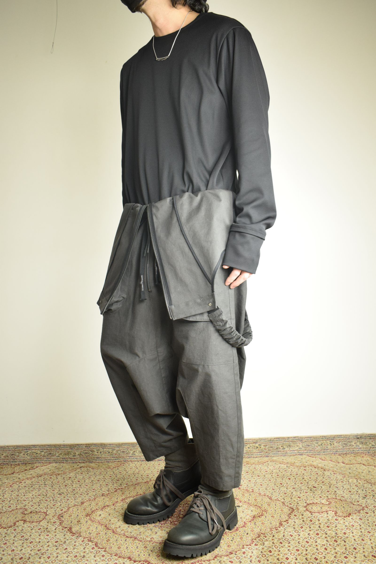 Deep Crotch Over All"Charcoal" / ディープクロッチオーバーオール"チャコール"