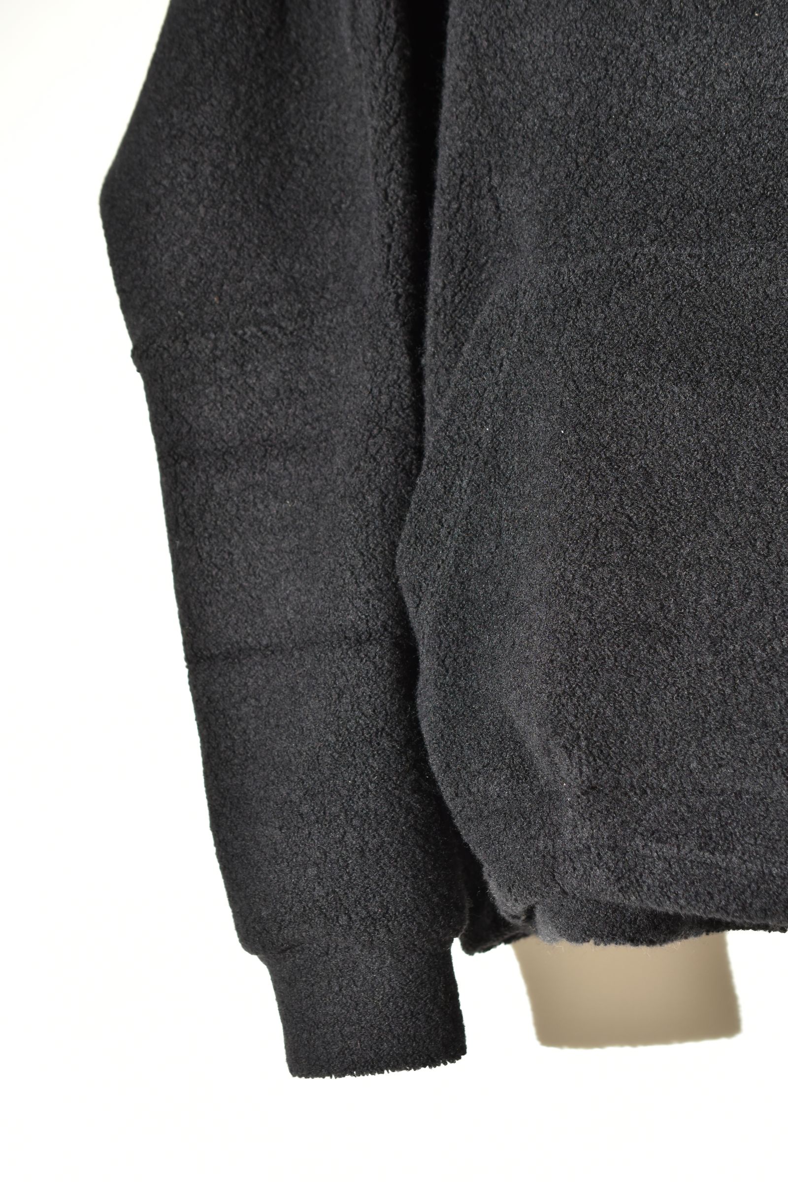 Sheep Pile Knit Dolman Hoodie Pullover"Black" / シープパイルニットドルマンフーディプルオーバー"ブラック"