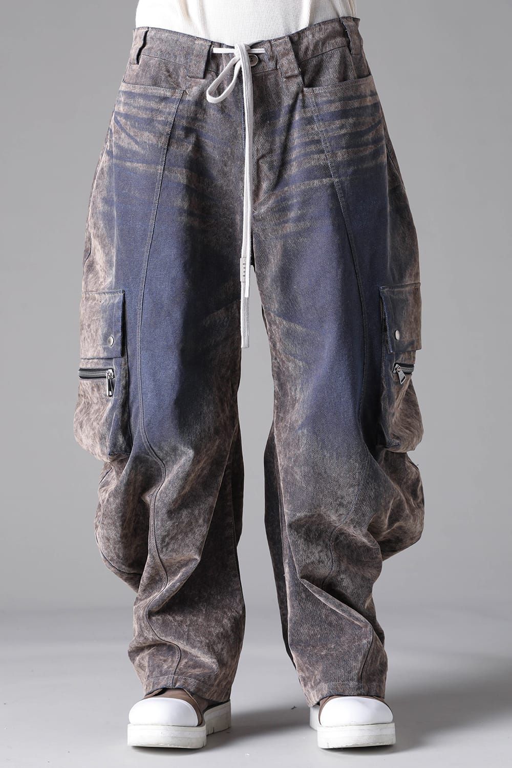 《2026AW先行予約》Enzyme Wash Curved Wide Pnats"Beige" / エンザイムウォッシュカーブワイドパンツ"ブラック"