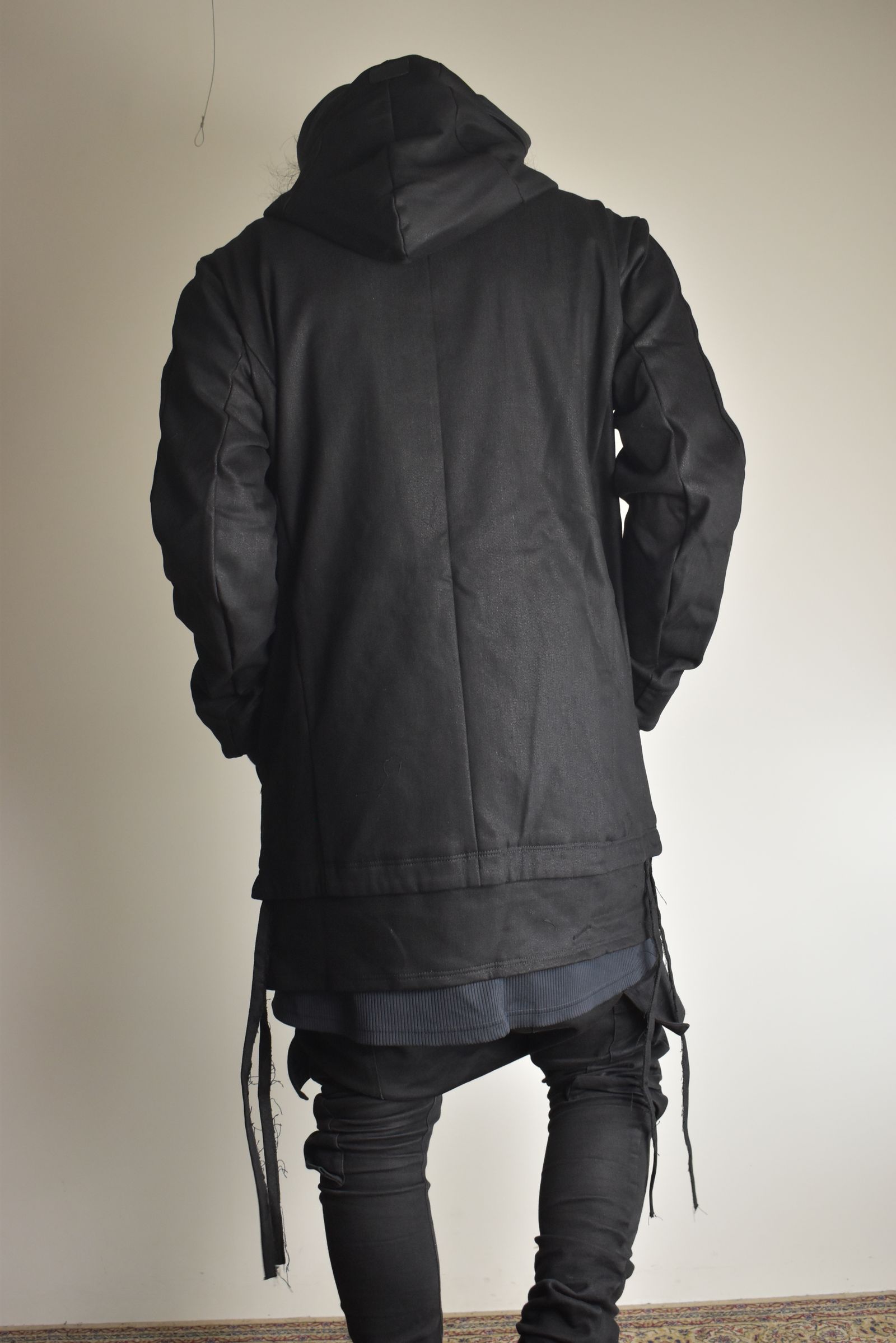 Bonding  Hoodie Denim Blouson"Black" / ボンディングフーデッドデニムブルゾン"ブラック"