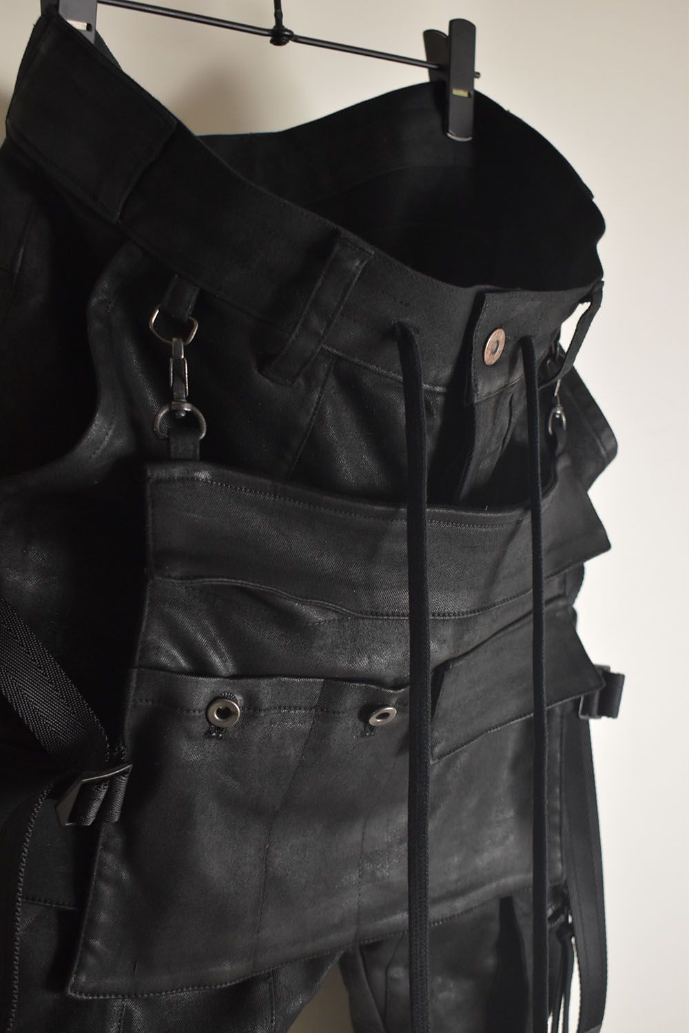 Product Coating Bag Attached Cargo Jogging Pants"Black" / 製品コーティングバッグアタッチドカーゴジョグパンツ"ブラック"