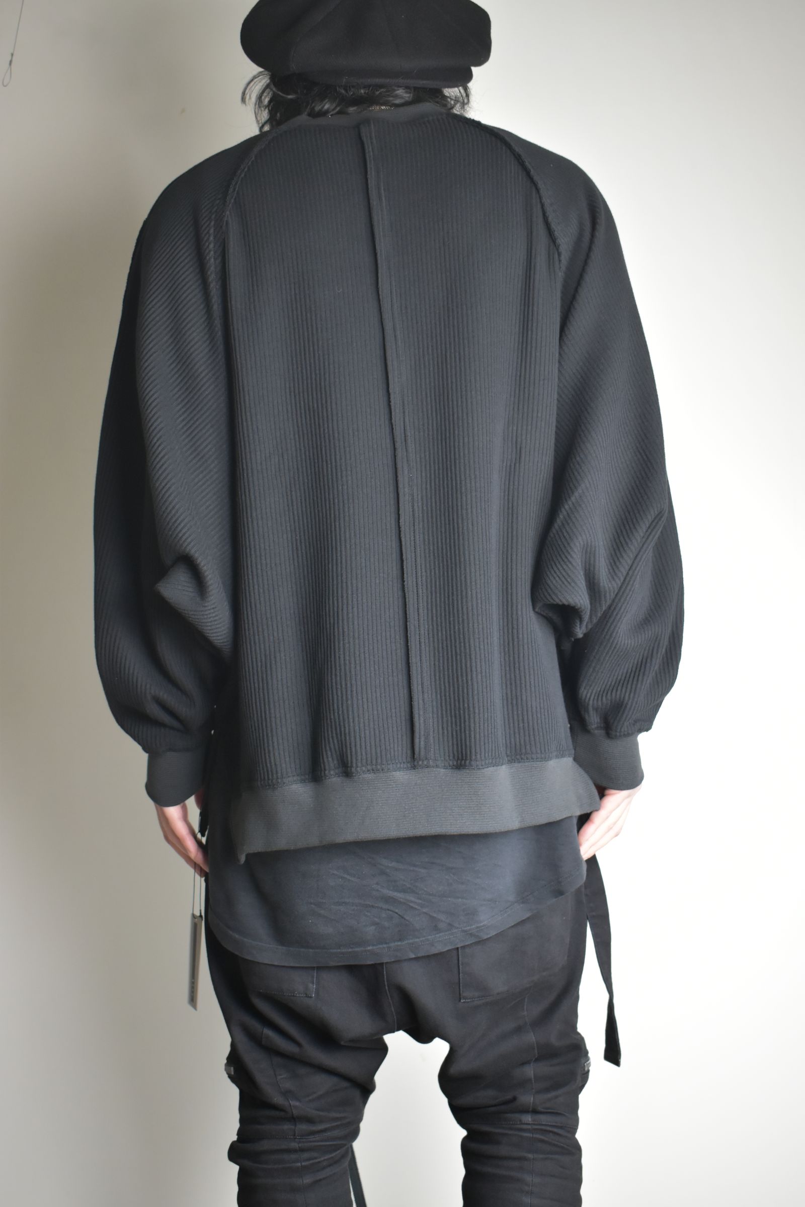 Rail Knit Dolman Sleeve"Black" / レールニットドルマンスリーブ"ブラック"