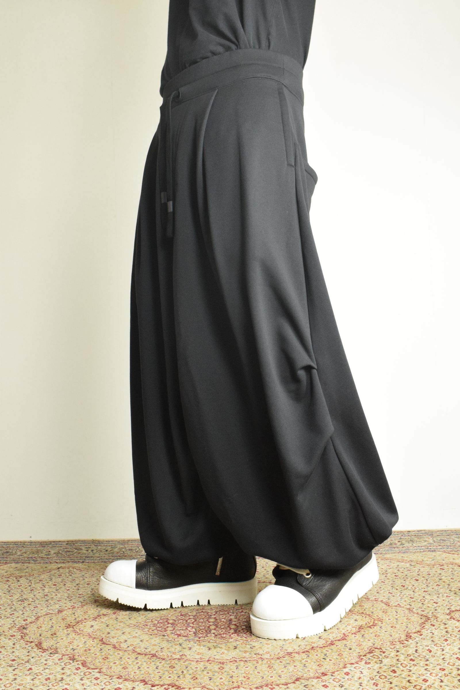 Sarouel Wide Sweat Pants"Black" / サルエルワイドスウェットパンツ"ブラック"