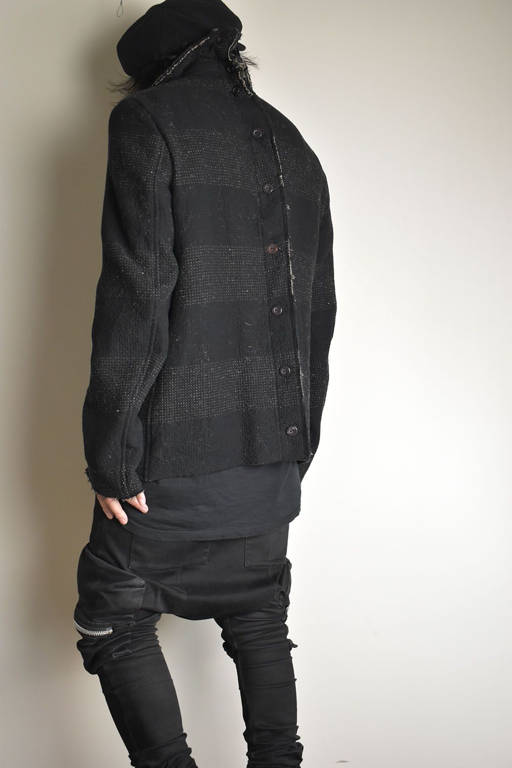 REVERSIBLE ZIP UP JACKET"Black"/リバーシブルジップアップジャケット"ブラック"