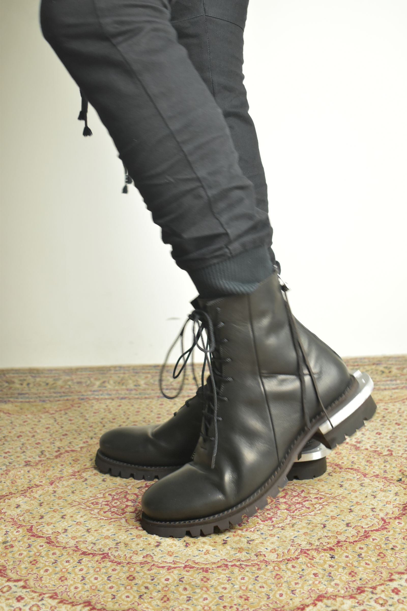 Metal Heel Balmoral Back Zip Boots"Teacore Black" / メタルヒールバルモラルバックジップブーツ"ティーコアブラック"