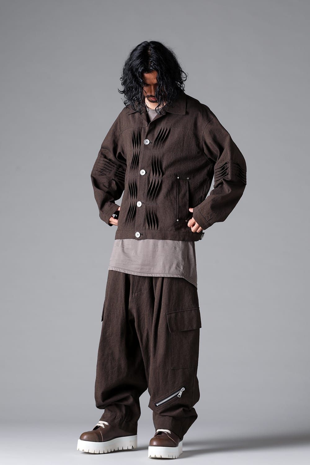 《2026SS先行予約》Pin Tuck Blouson"Macassar" / ピンタックブルゾン"マカサー"
