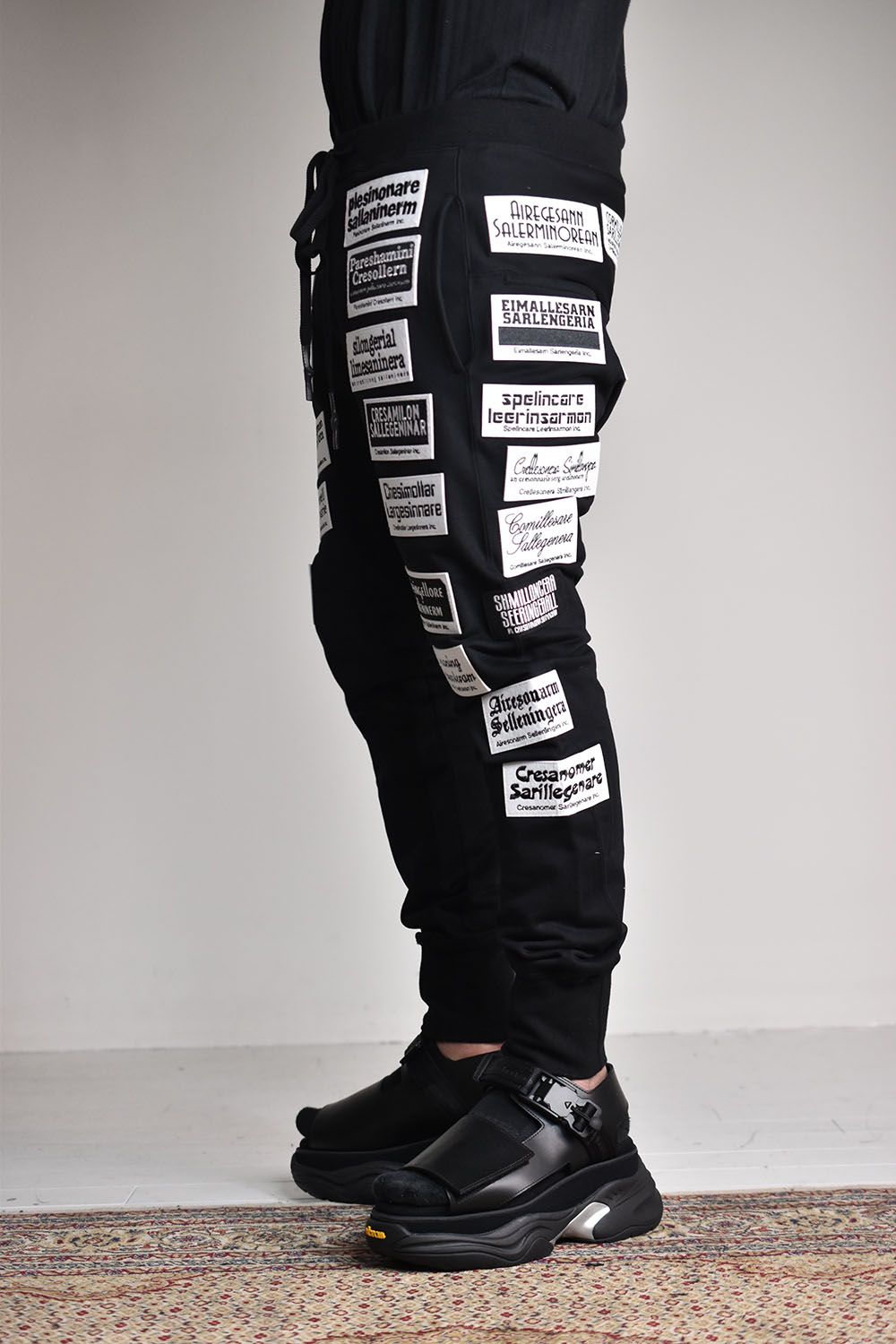 Slim Sweat Pants With Multi Patches